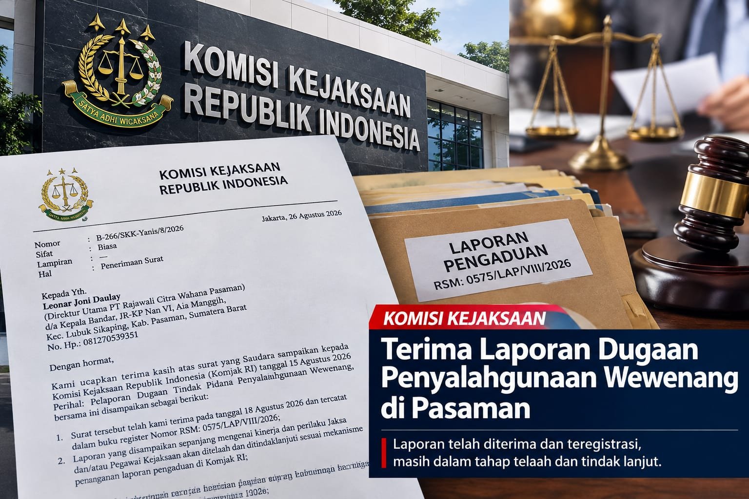 Komisi Kejaksaan Terima Laporan Dugaan Penyalahgunaan Wewenang di Pasaman 1 IMG 20260928 WA0110
