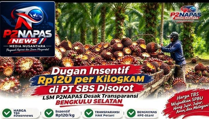Dugaan Insentif Rp120 per Kilogram di PT SBS Disorot, LSM P2NAPAS Desak Transparansi Harga Sawit Petani 1 IMG 20261014 WA0150