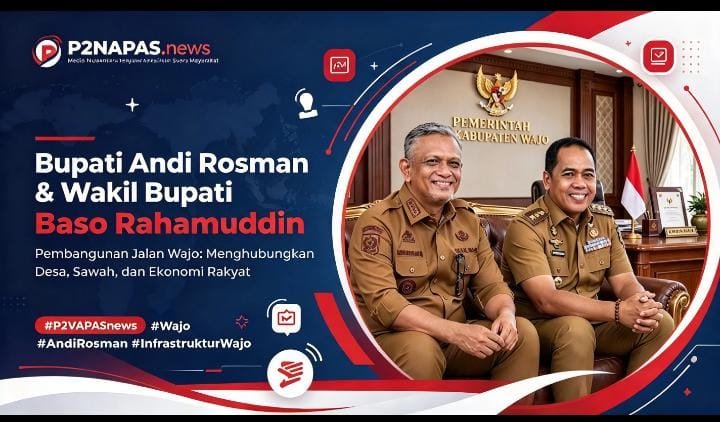 Bupati Andi Rosman dan Wabup dr. Baso Rahamuddin, Sosok Birokrat Sejati Pembawa Perubahan Infrastruktur Jalan di Wajo 1 IMG 20261017 WA0017