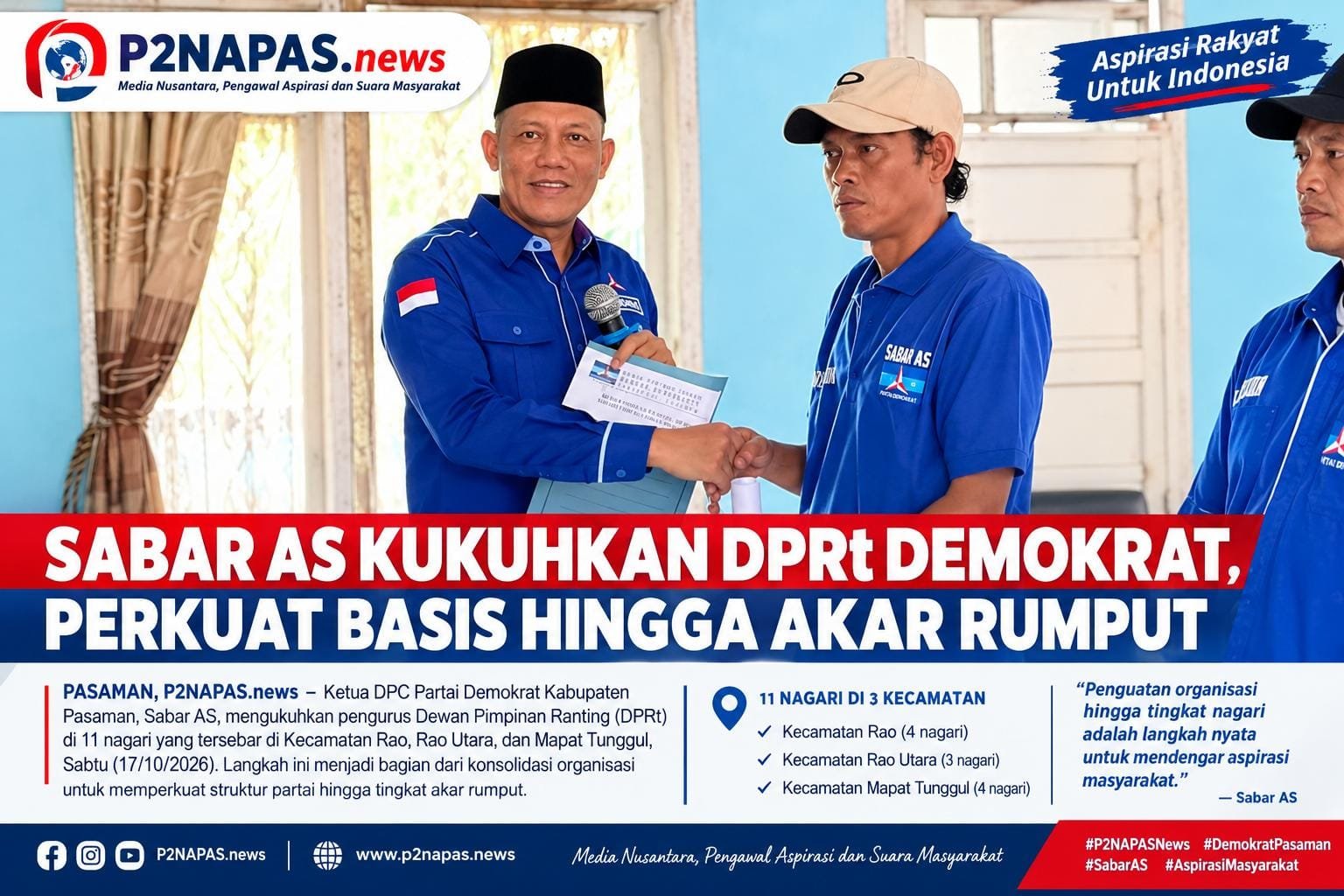 SABAR AS KUKUHKAN DPRt DEMOKRAT, PERKUAT BASIS HINGGA AKAR RUMPUT 1 IMG 20261020 WA0087