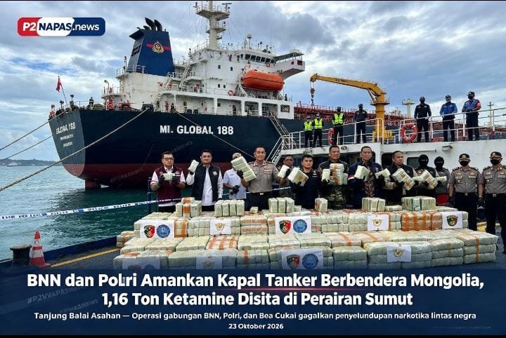 BNN dan Polri Amankan Kapal Tanker Berbendera Mongolia, 1,16 Ton Ketamine Disita di Perairan Sumut 1 IMG 20261026 WA0019